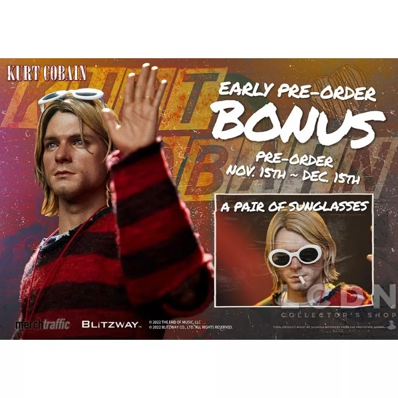 Nirvana Kurt Cobain Collectible Action Figure 1/6 Blitzway 30cm (New)