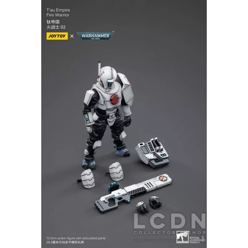 Warhammer 40k Set de 4 Action Figurines 1/18 T&#039;au Empire Fire Warrior Joytoy 12cm