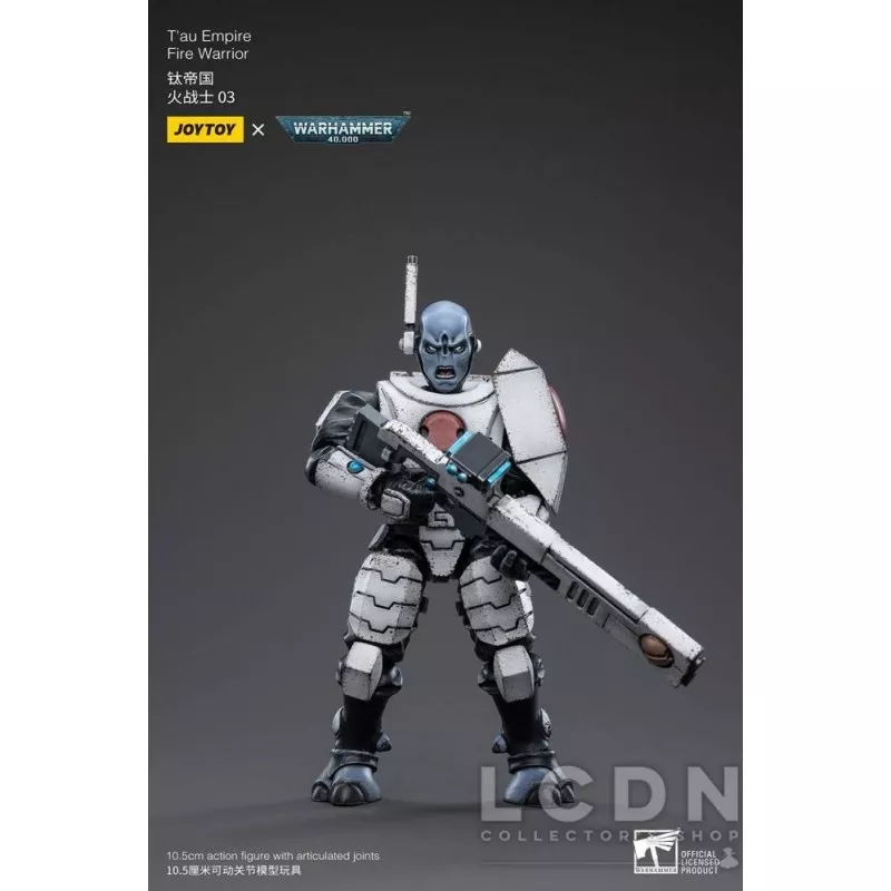 Warhammer 40k Set de 4 Action Figurines 1/18 T&#039;au Empire Fire Warrior Joytoy 12cm