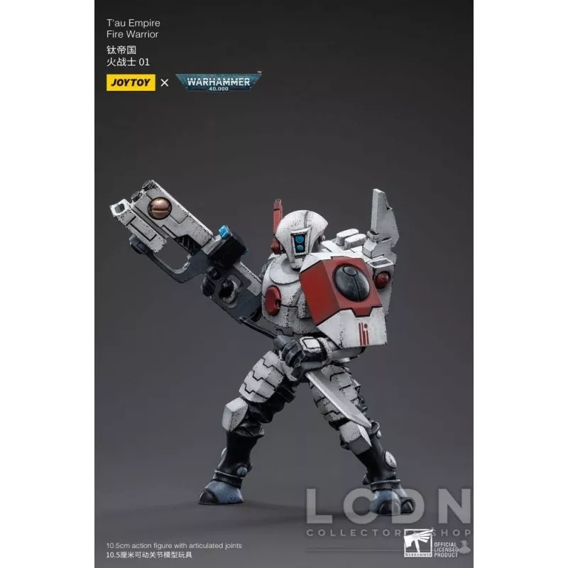 Warhammer 40k Set de 4 Action Figurines 1/18 T&#039;au Empire Fire Warrior Joytoy 12cm
