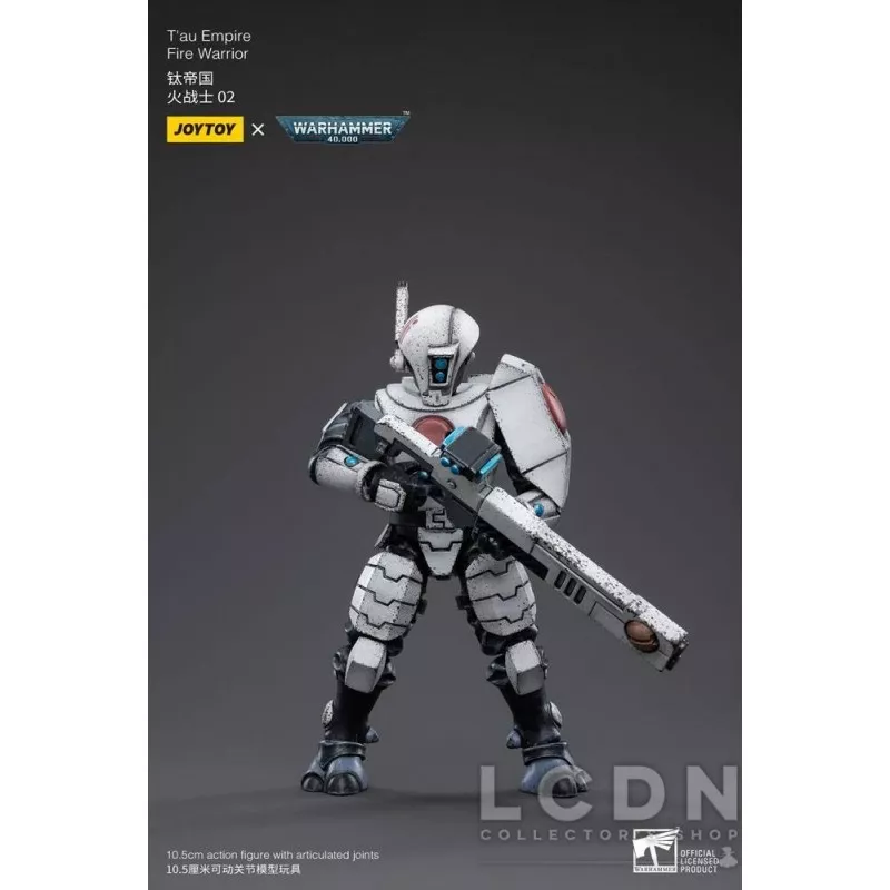 Warhammer 40k Set de 4 Action Figurines 1/18 T&#039;au Empire Fire Warrior Joytoy 12cm