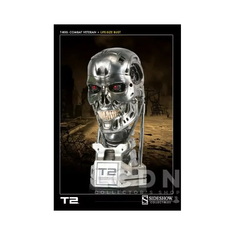 Terminator Buste 1/1 T-800 Combat Veteran Endoskeleton 33cm (Modèle exposé)