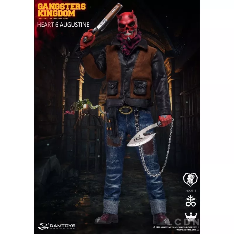 Action Body &amp; Headsculpt 1/6 Gangsters Kingdom Heart 6 Red Skull Set DAMTOYS GK027A