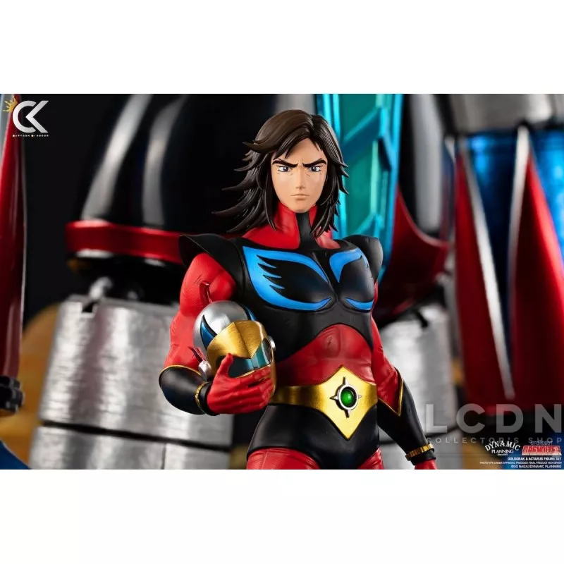 UFO Robot Grendizer Diorama Grendizer and Duke Fleed Statue 73cm by Cartoon Kingdom