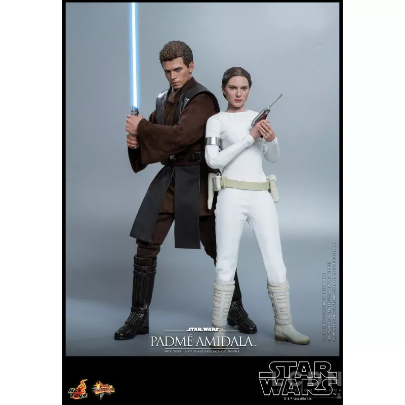 Hot Toys MMS678 Star Wars Episode II: L&#039;Attaque des Clones Collectible Action Figurine 1/6 Padmé Amidala 27cm (Neuf)