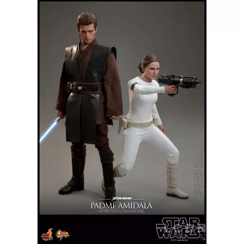 Hot Toys MMS678 Star Wars Episode II: L&#039;Attaque des Clones Collectible Action Figurine 1/6 Padmé Amidala 27cm (Neuf)