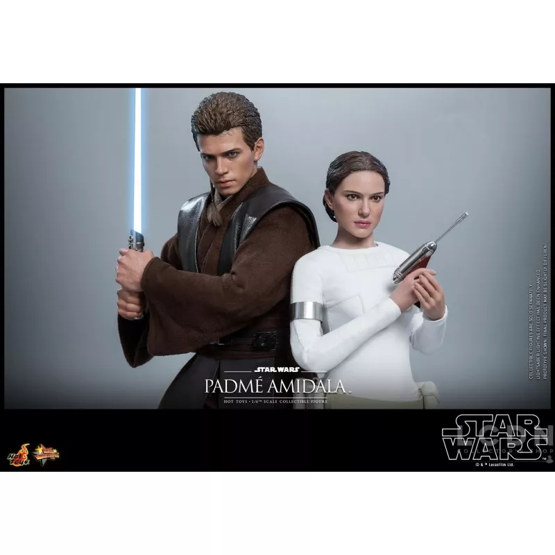 Hot Toys MMS678 Star Wars Episode II: L&#039;Attaque des Clones Collectible Action Figurine 1/6 Padmé Amidala 27cm (Neuf)