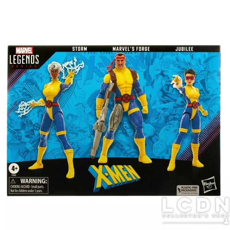 X-Men 60th Anniversary Marvel Legends Pack of 3 Action Figures Storm, Marvel&#039;s Forge, Jubilee 15cm