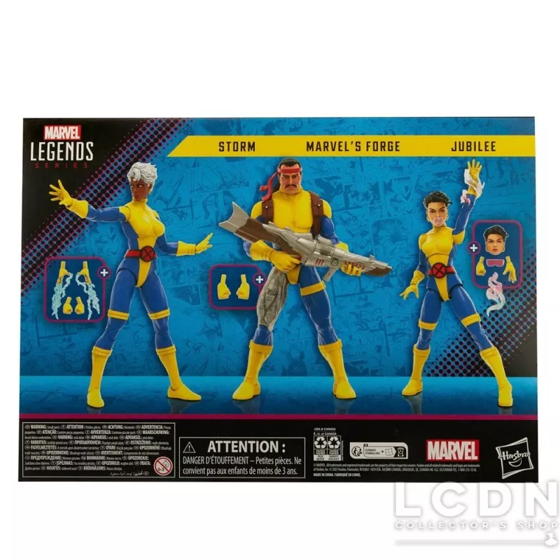 X-Men 60th Anniversary Marvel Legends Pack of 3 Action Figures Storm, Marvel&#039;s Forge, Jubilee 15cm