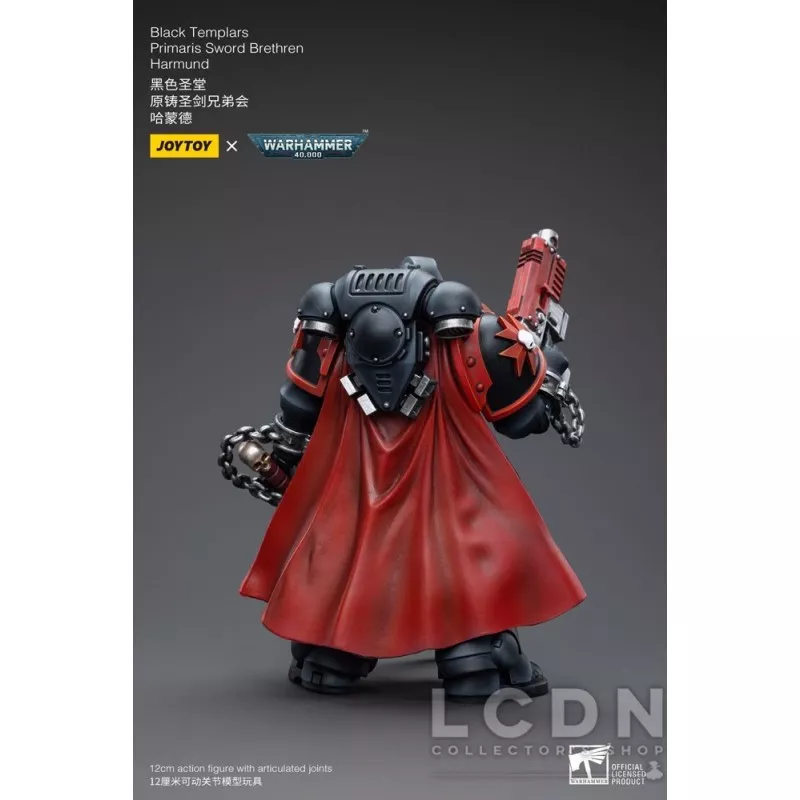 Warhammer 40k Action Figure 1/18 Black Templars Primaris Sword Brethren Harmund 12cm