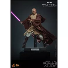 Hot Toys MMS681 Star Wars Episode II: L'Attaque des Clones Collectible Action Figurine 1/6 Mace Windu 32cm