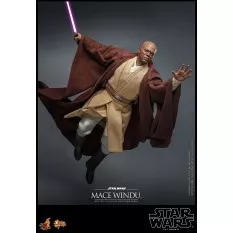 Hot Toys MMS681 Star Wars Episode II: L'Attaque des Clones Collectible Action Figurine 1/6 Mace Windu 32cm