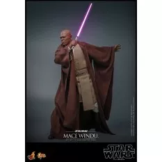 Hot Toys MMS681 Star Wars Episode II: L'Attaque des Clones Collectible Action Figurine 1/6 Mace Windu 32cm