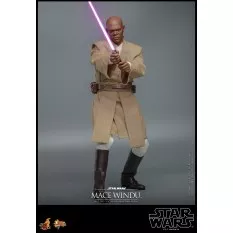 Hot Toys MMS681 Star Wars Episode II: L'Attaque des Clones Collectible Action Figurine 1/6 Mace Windu 32cm