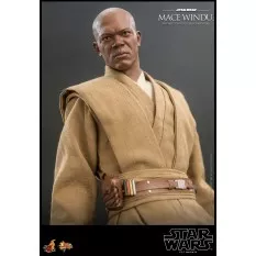 Hot Toys MMS681 Star Wars Episode II: L'Attaque des Clones Collectible Action Figurine 1/6 Mace Windu 32cm