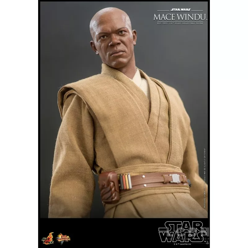 Hot Toys MMS681 Star Wars Episode II: L&#039;Attaque des Clones Collectible Action Figurine 1/6 Mace Windu 32cm