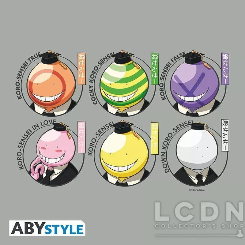 Assassination Classroom Trousse à maquillage &quot;Têtes Koro&quot; Gris 22cm