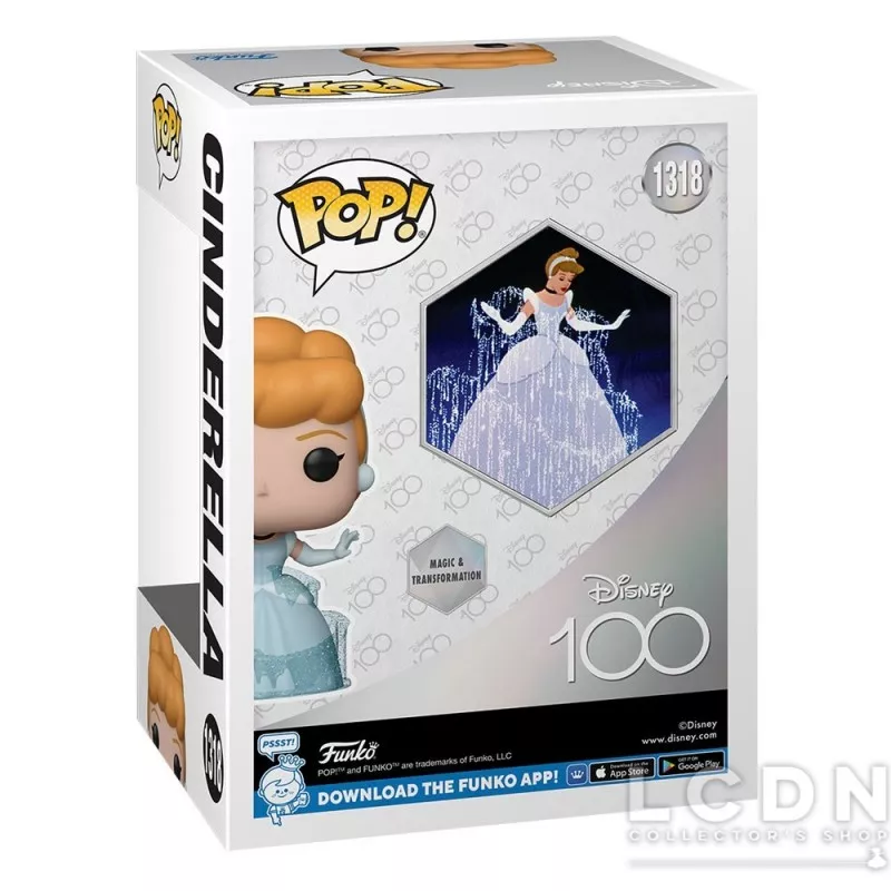 Disney&#039;s 100th Anniversary POP! Cendrillon Cinderella Vinyle Figurine 10cm N°1318