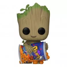 Je s'appelle Groot POP! Marvel Groot with Cheese Puffs Vinyle Figurine 10cm N°1196