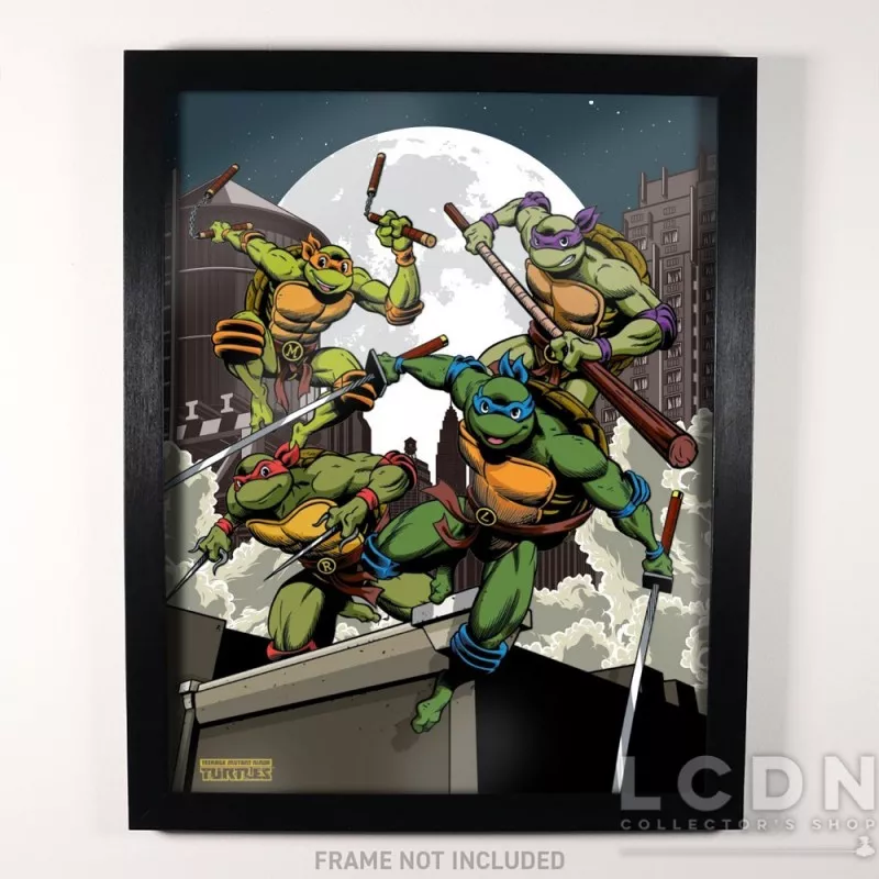 Les Tortues Ninja (Teenage Mutant Ninja Turtles) Lithographie Fan-Cel Limited Edition 36x28cm