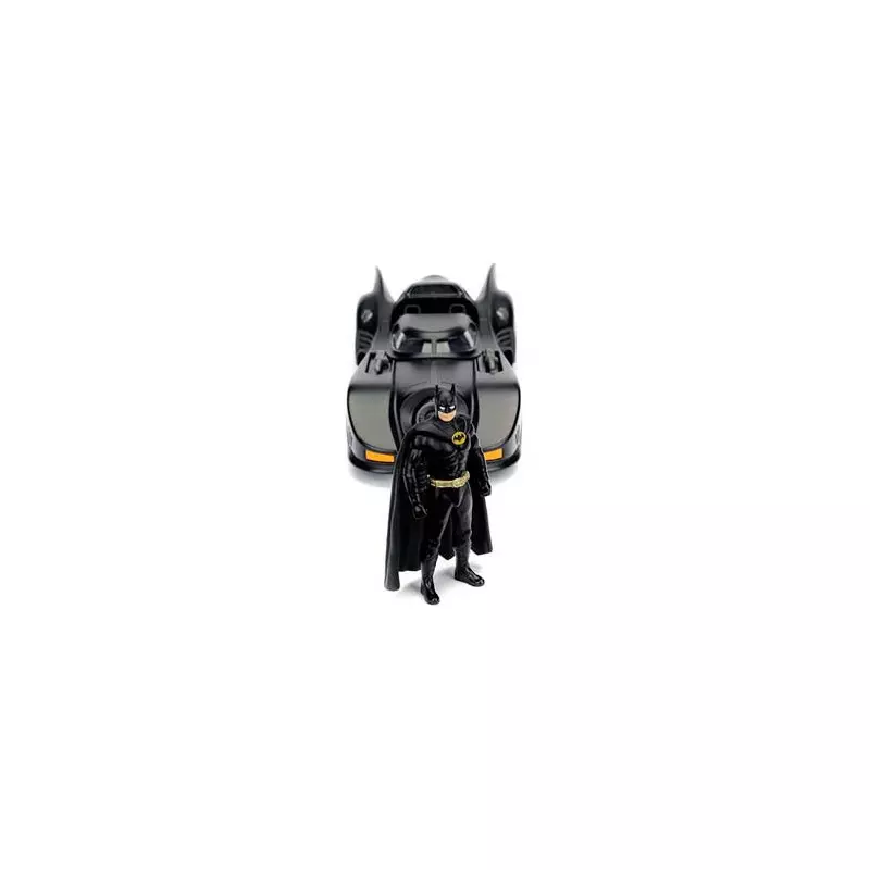Batman Batmobile, 1989 Batmobile,w Batman Figure, Jada, Diecast Toy Car, 9, 1:24 801310982600