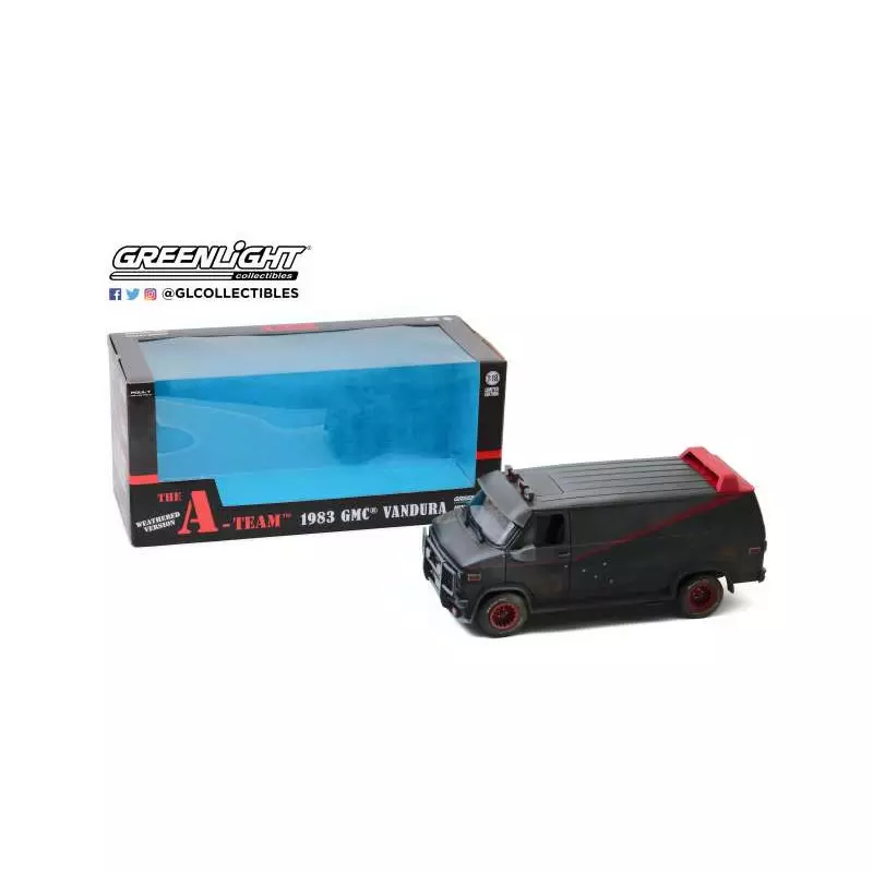 L'Agence Tous Risques ( A-Team ) 1983 GMC Vandura Weathered Version Sale avec impactes de balles