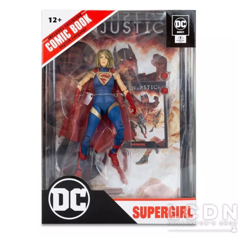 DC Direct Page Punchers Gaming Action Figurine et Comic Book Supergirl (Injustice 2) 18cm