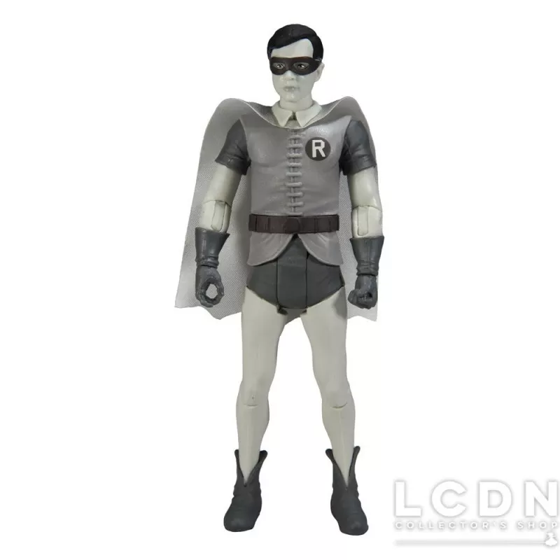 DC Retro Action Figurine Batman 66 Robin (Black &amp; White TV Variant) 15cm