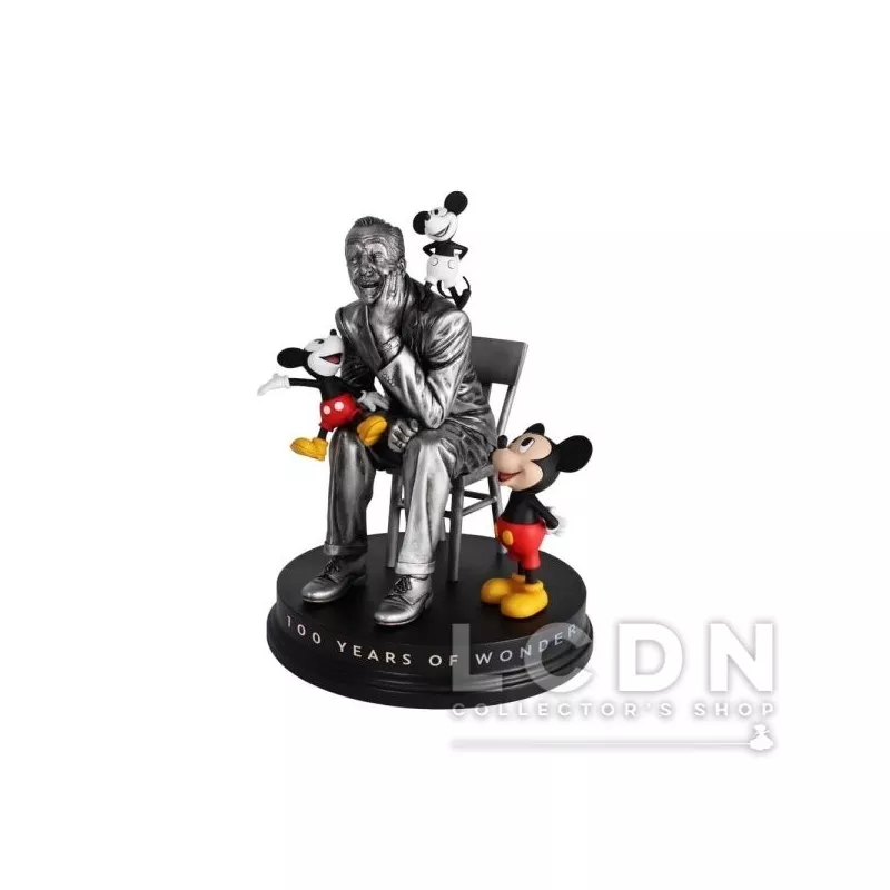 Disney 100 Years of Wonder Figurine Walt with Mickey Mouse Through the Years