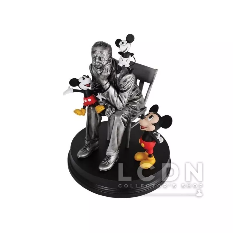 Disney 100 Years of Wonder Figurine Walt with Mickey Mouse Through