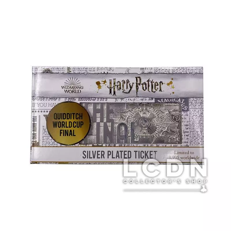 Harry Potter réplique Quidditch World Cup Ticket Limited Edition plaqué  argent