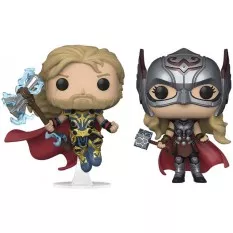 Thor: Love and Thunder Pack de 2 POP! Marvel Thor & Mighty Thor Special Edition Vinyle Figurine 10cm