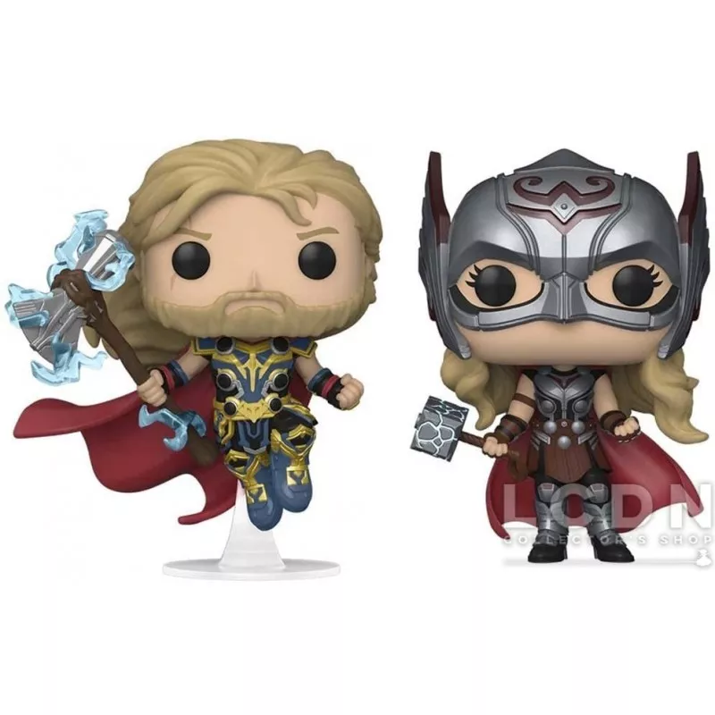 Thor: Love and Thunder Pack de 2 POP! Marvel Thor &amp; Mighty Thor Special Edition Vinyle Figurine 10cm