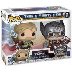 Thor: Love and Thunder Pack de 2 POP! Marvel Thor & Mighty Thor Special Edition Vinyle Figurine 10cm