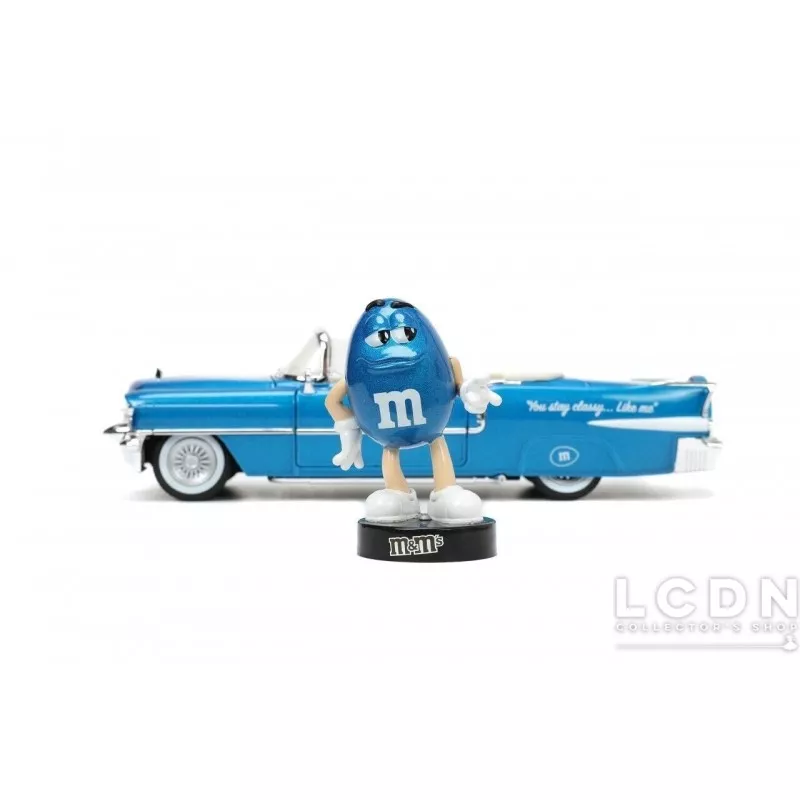 M&amp;M&#039;s 1956 Cadillac Eldorado with blue figure 33726 1/24