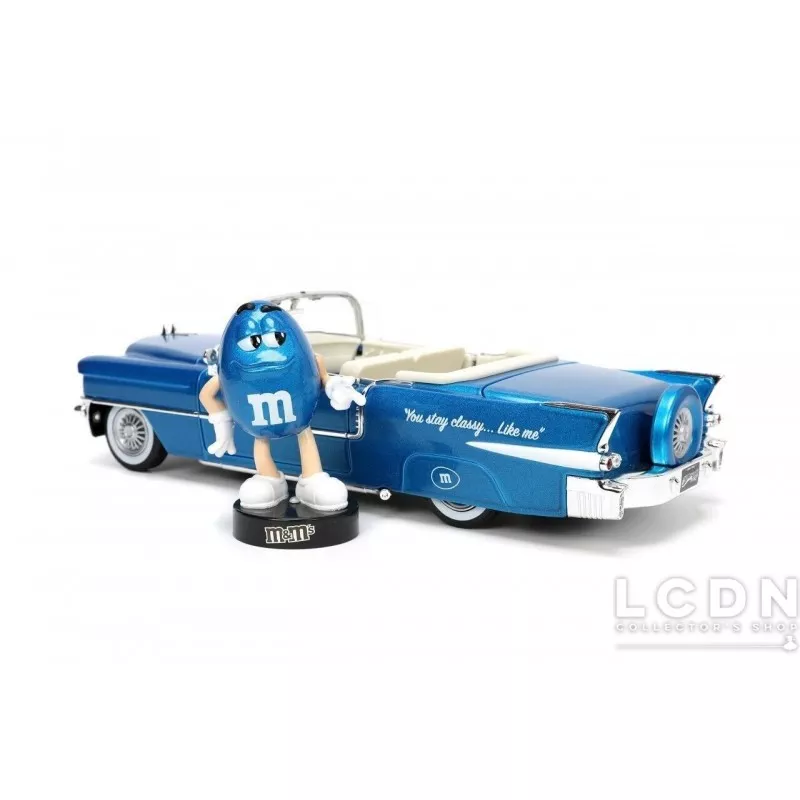 M&amp;M&#039;s 1956 Cadillac Eldorado with blue figure 33726 1/24