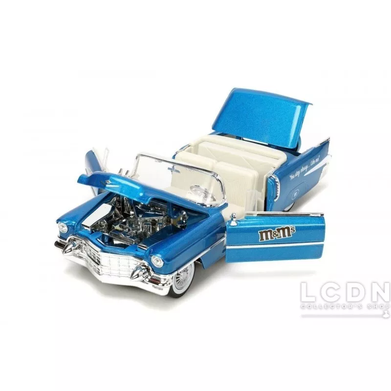 M&amp;M&#039;s 1956 Cadillac Eldorado with blue figure 33726 1/24