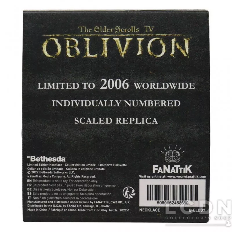 Elder Scrolls: Oblivion Pendant Amulet of Kings Limited Edition