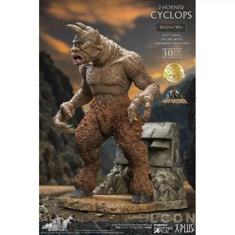 Le Septième Voyage de Sinbad Statue Ray Harryhausens Horned Cyclops Deluxe Version 32cm