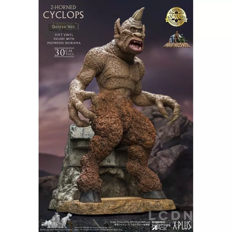Le Septième Voyage de Sinbad Statue Ray Harryhausens Horned Cyclops Deluxe Version 32cm