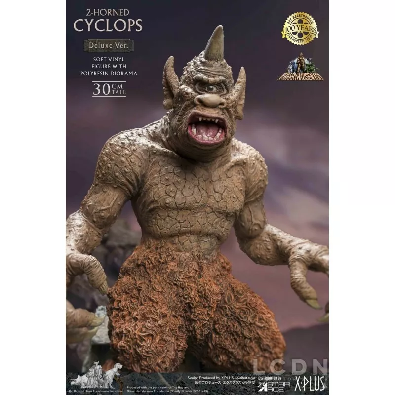 Le Septième Voyage de Sinbad Statue Ray Harryhausens Horned Cyclops Deluxe Version 32cm