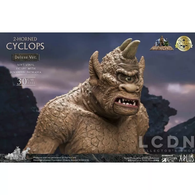 Le Septième Voyage de Sinbad Statue Ray Harryhausens Horned Cyclops Deluxe Version 32cm