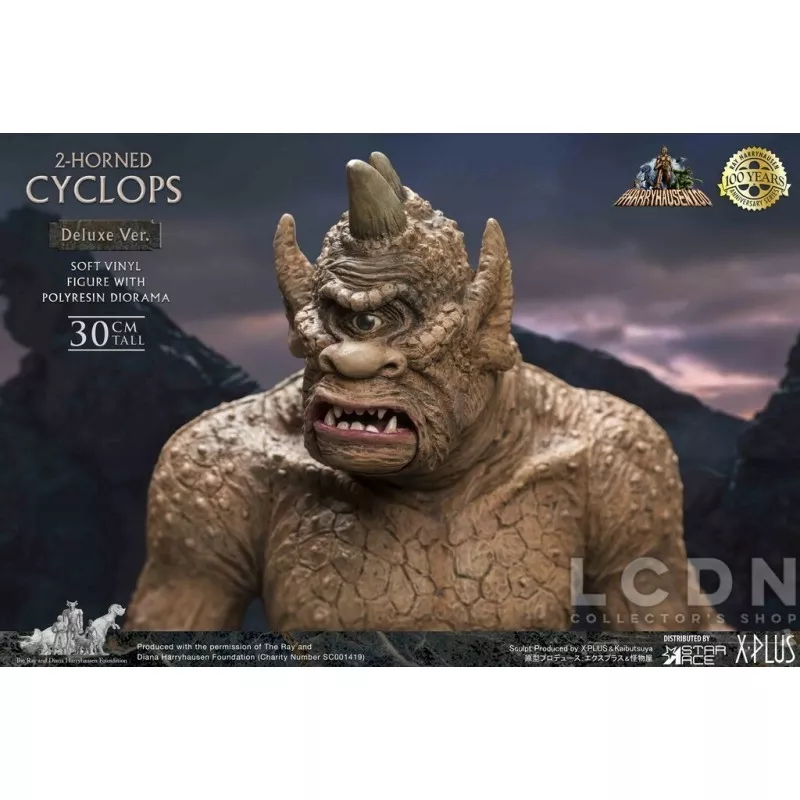 Le Septième Voyage de Sinbad Statue Ray Harryhausens Horned Cyclops Deluxe Version 32cm