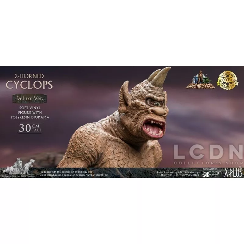 Le Septième Voyage de Sinbad Statue Ray Harryhausens Horned Cyclops Deluxe Version 32cm