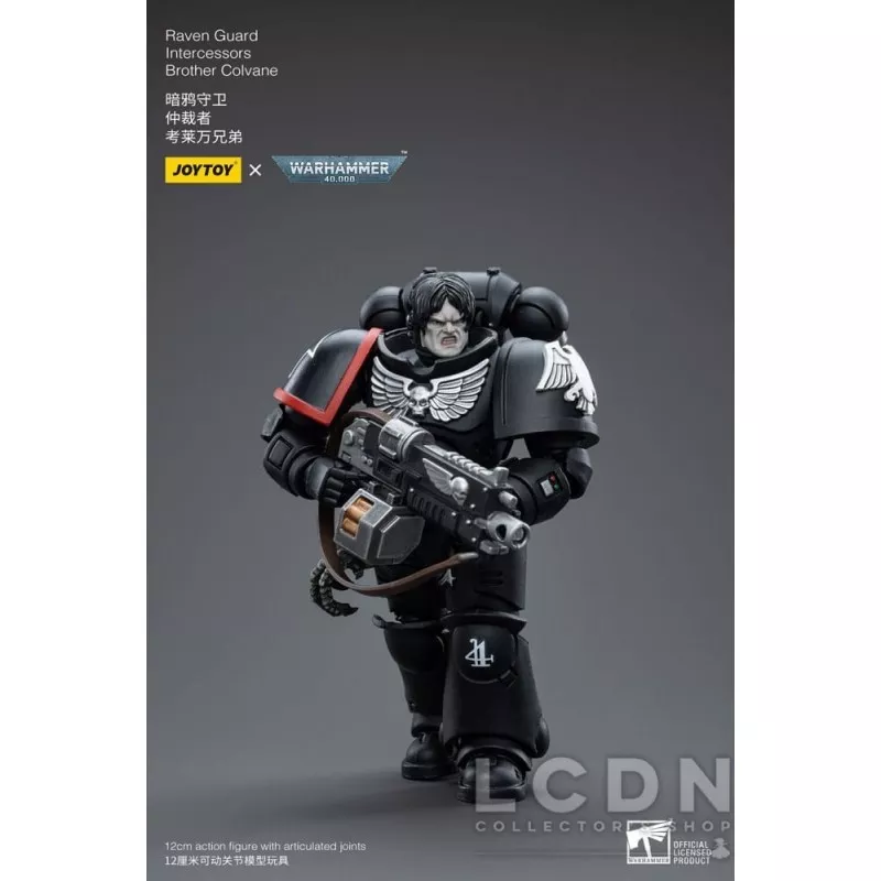Warhammer 40k Action Figure 1/18 Raven Guard Intercessors Brother Colvane 12cm
