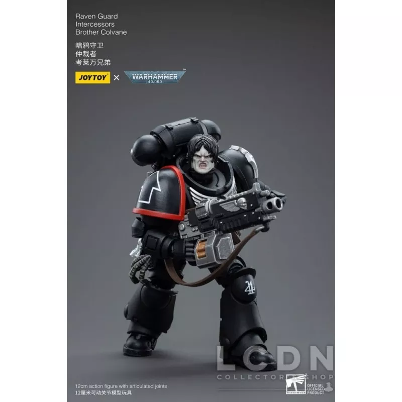 Warhammer 40k Action Figure 1/18 Raven Guard Intercessors Brother Colvane 12cm