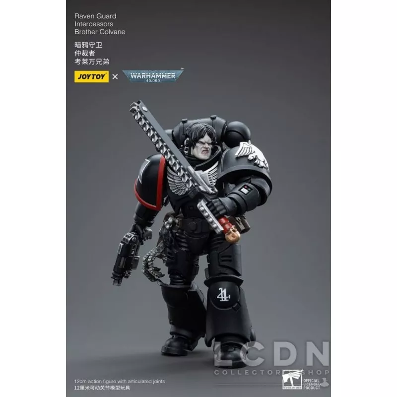 Warhammer 40k Action Figure 1/18 Raven Guard Intercessors Brother Colvane 12cm