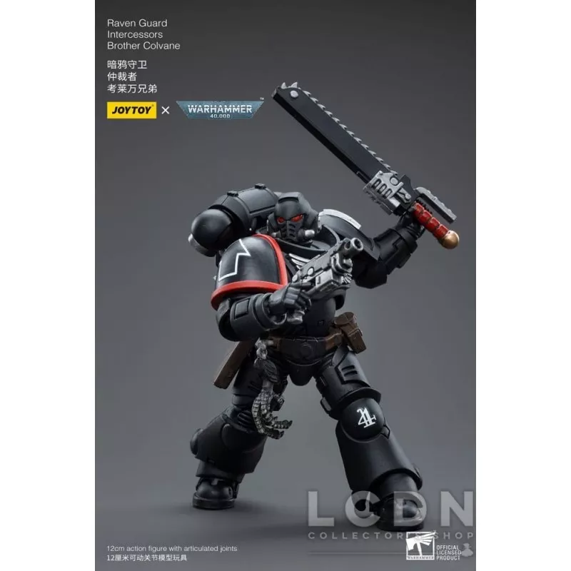 Warhammer 40k Action Figure 1/18 Raven Guard Intercessors Brother Colvane 12cm