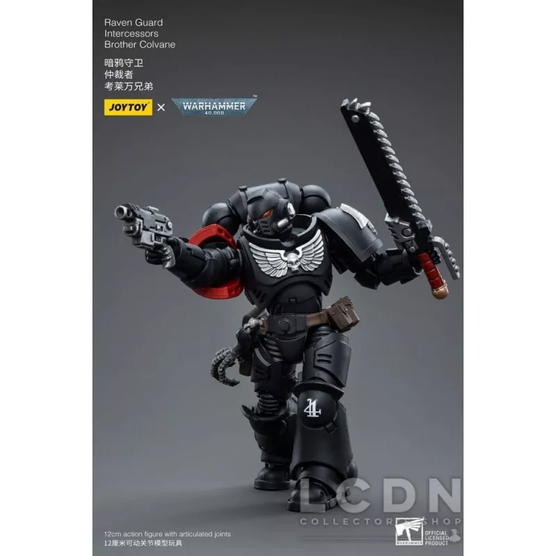 Warhammer 40k Action Figure 1/18 Raven Guard Intercessors Brother Colvane 12cm