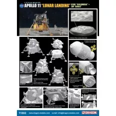 Apollo 11 Lunar Landing CSM Columbia + LM Eagle 1/72 Maquette Dragon Models